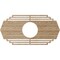 Ekena Millwork Chrysler Wood Fretwork Pierced Ceiling Medallion, Red Oak, 20"W x 10"H x 5 1/4"ID x 1/4"T CMWP20X10X0250CSRO - alternate 4